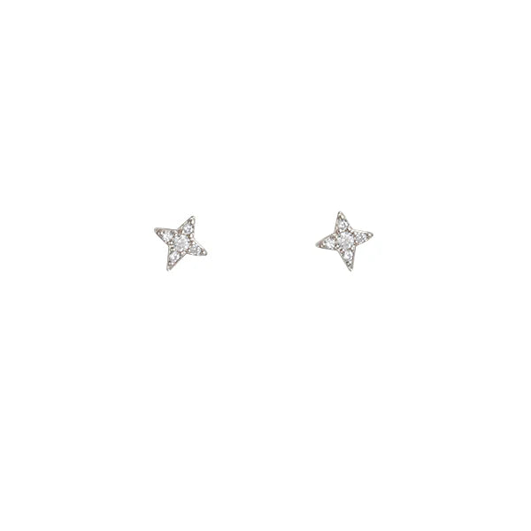 Shine Stud Earrings - Silver