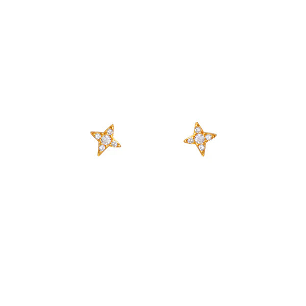 Shine Stud Earrings - Gold