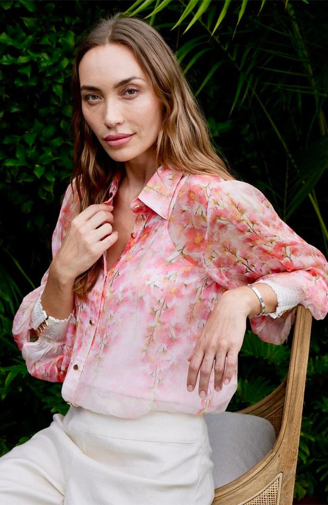 Twilight Silk Shirt -Nivarna Print