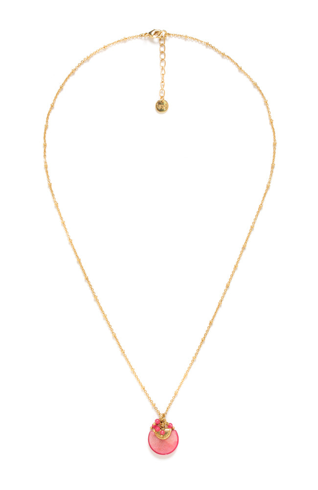 LENA Laminated Capiz Cluster Necklace