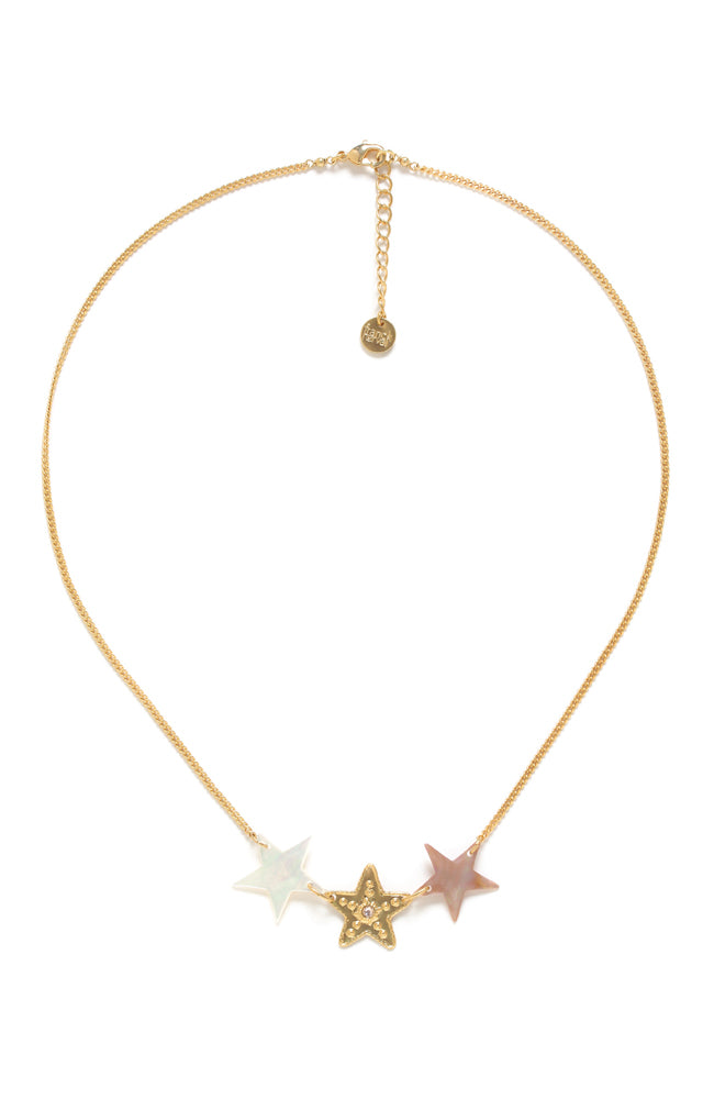 ESTRELLA Three Star Short Necklace