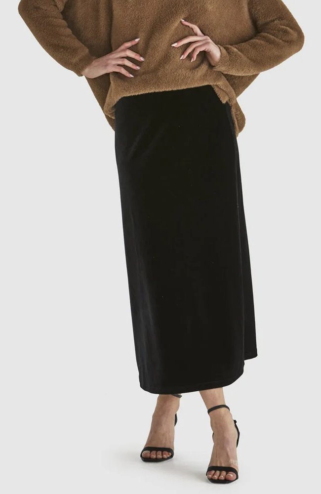Mustang Sally Velvet Skirt - Black