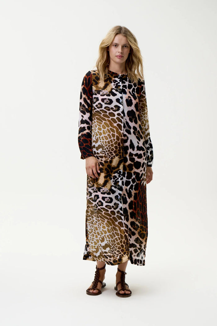 India Dress-Lipari/Viscose - Leopard