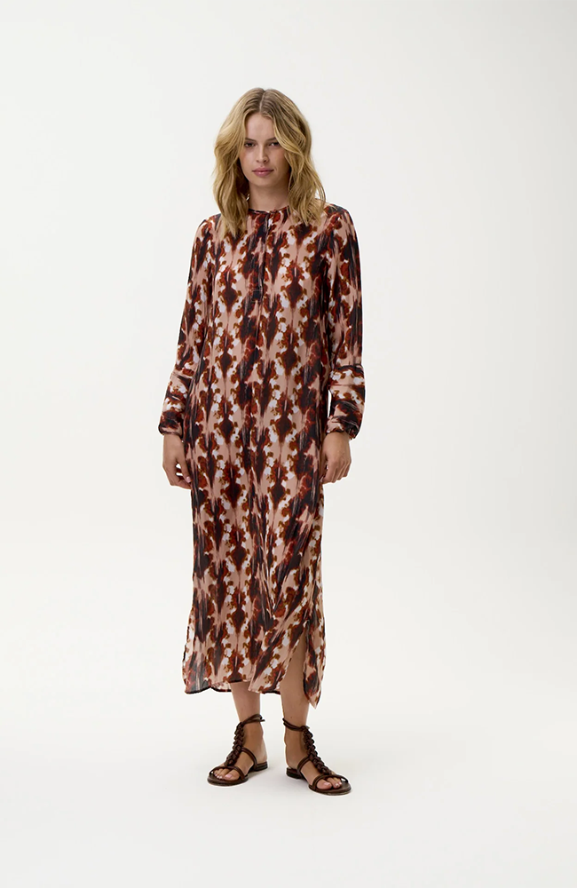 Long Genie Dress-MaIIorca/Viscose - Mocha