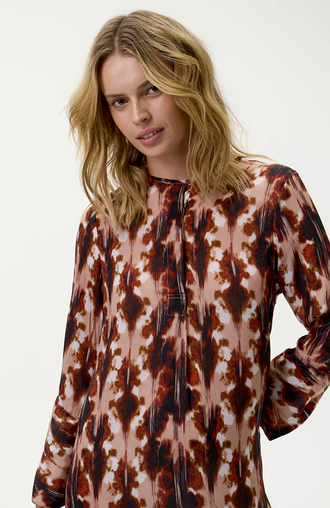 Long Genie Dress-MaIIorca/Viscose - Mocha