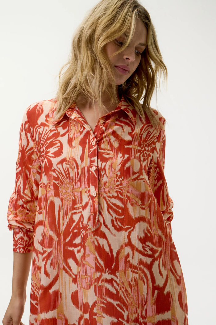 Long Gilli Dress-Procida/Cotton - Fiesta