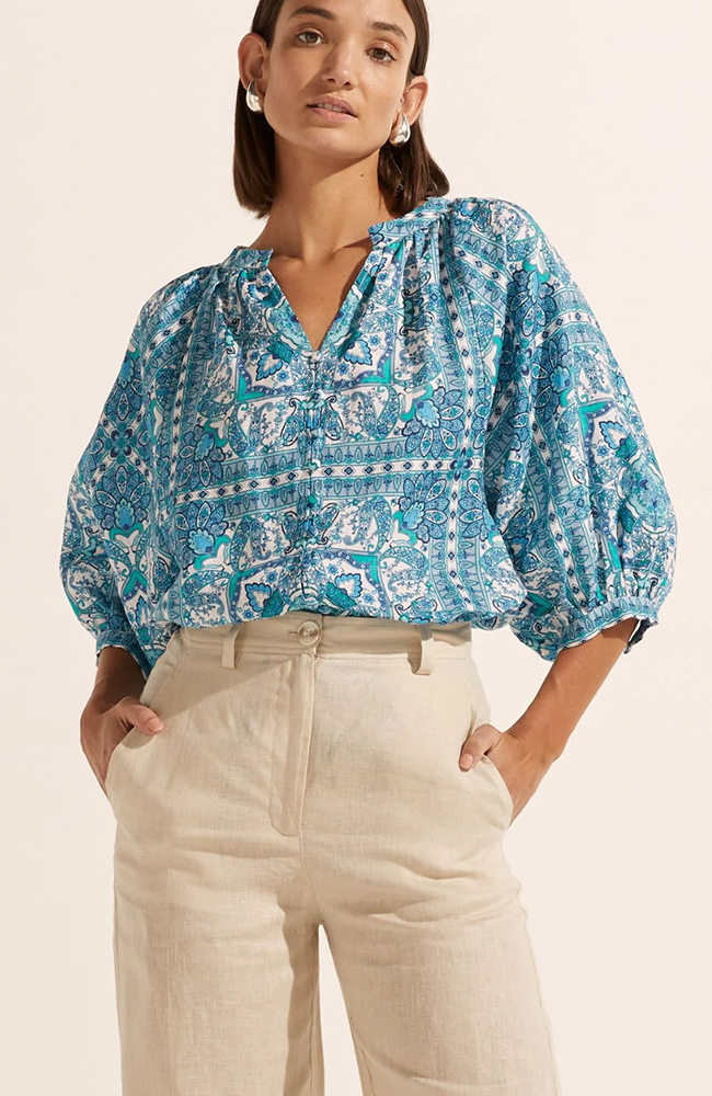 Hanker Top - Sapphire Tile