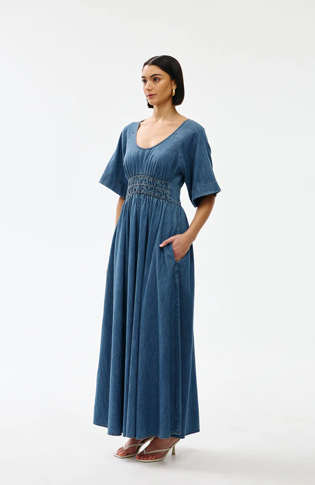 Poet Dress  - Denim