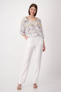 Toskana Flower Blouse - Taupe