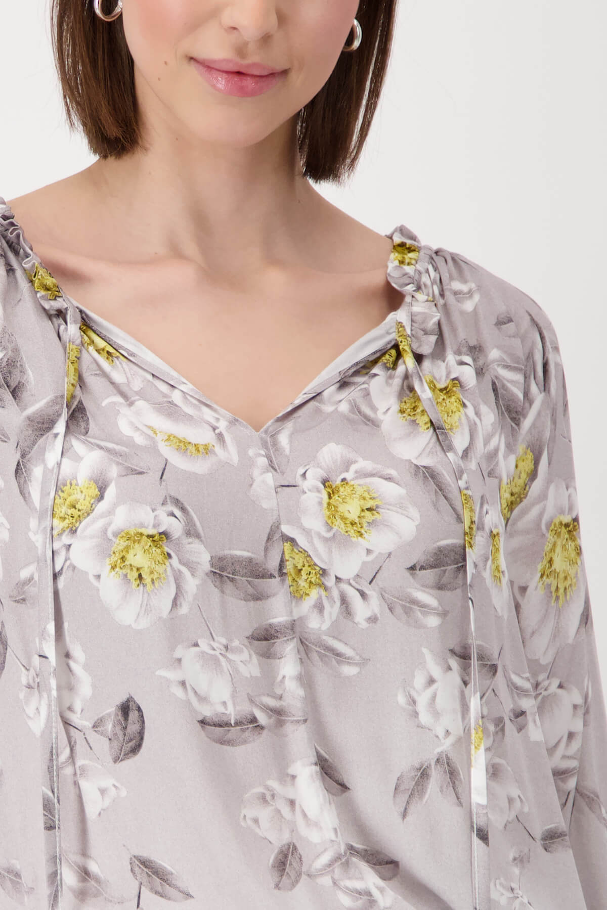 Toskana Flower Blouse - Taupe