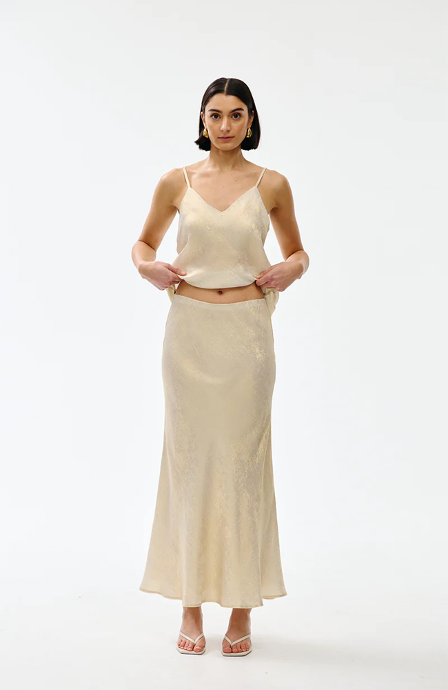 Gia Skirt  - Gold Lustre