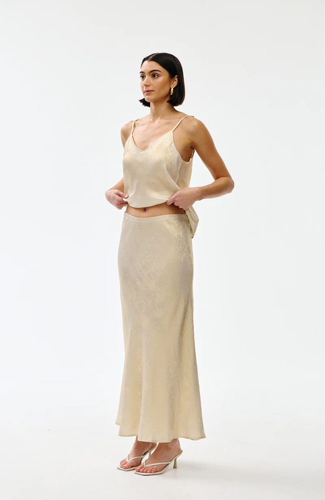 Gia Skirt  - Gold Lustre