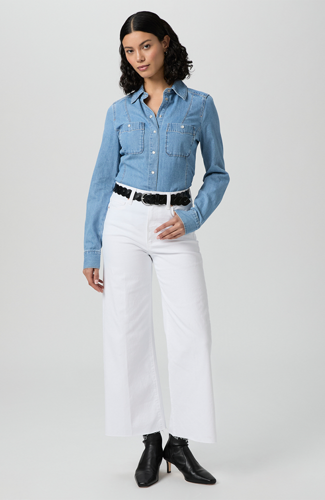 Anessa Raw Hem Jean - Crisp White