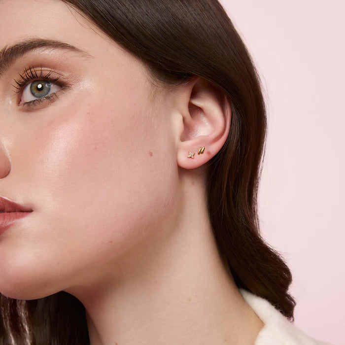 Shine Stud Earrings - Gold