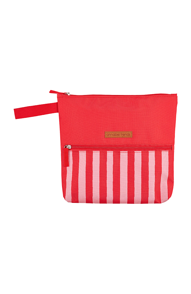 Beach Pouch - Red Stripe