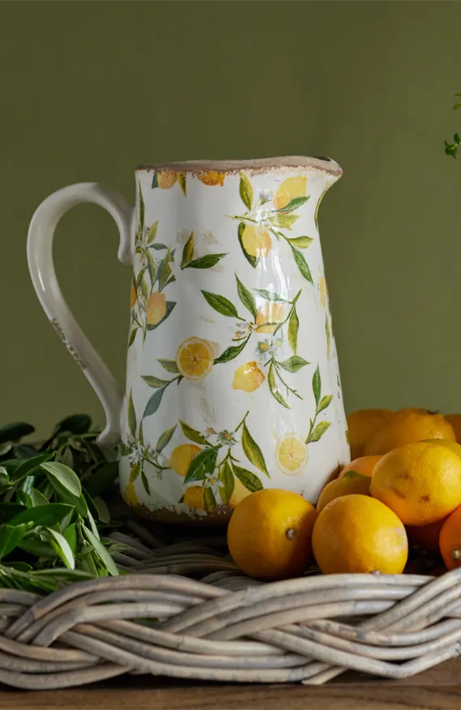 Botanical Lemon Jug - Tall
