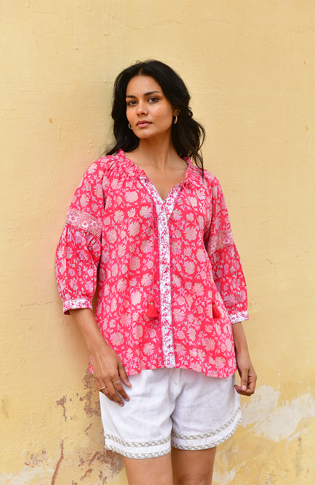 Cameilia Blouse - Cherry