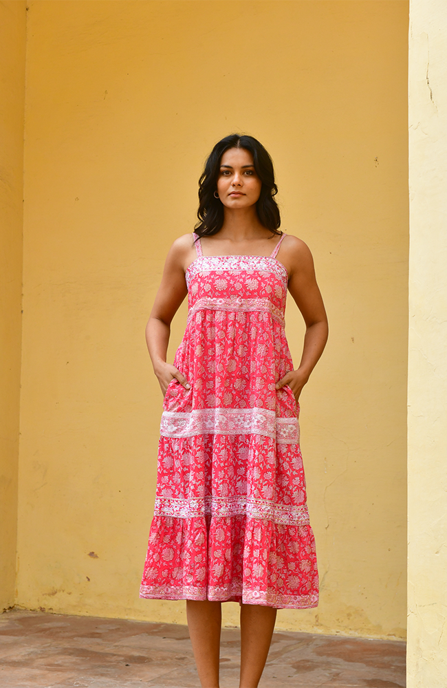 Cameilia Dress - Cherry