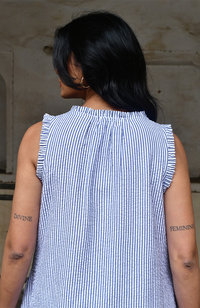 Capri Dress - Navy White