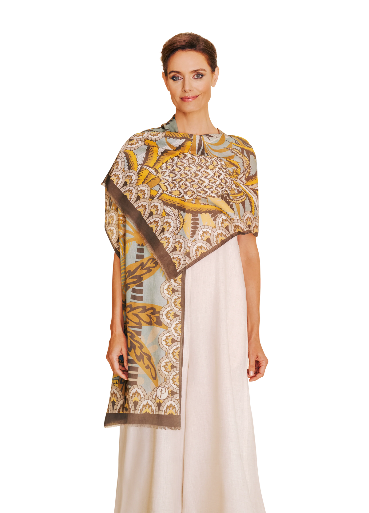 Cotton Scarf - Patterned Palms