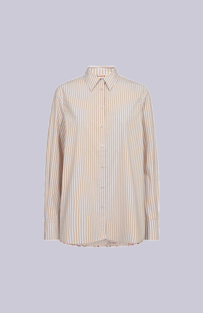 Elinda Leafy Stripe Shirt - Sesame