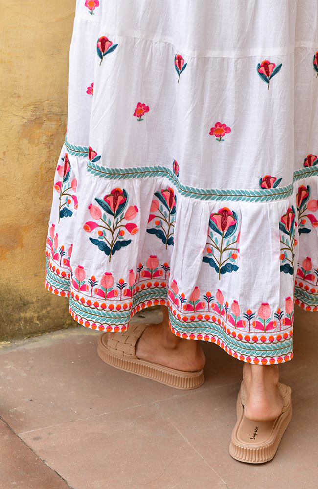 Hummingbird Swing Maxi Dress - Multi