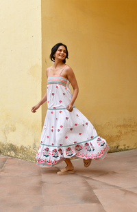Hummingbird Swing Maxi Dress - Multi