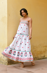 Hummingbird Swing Maxi Dress - Multi