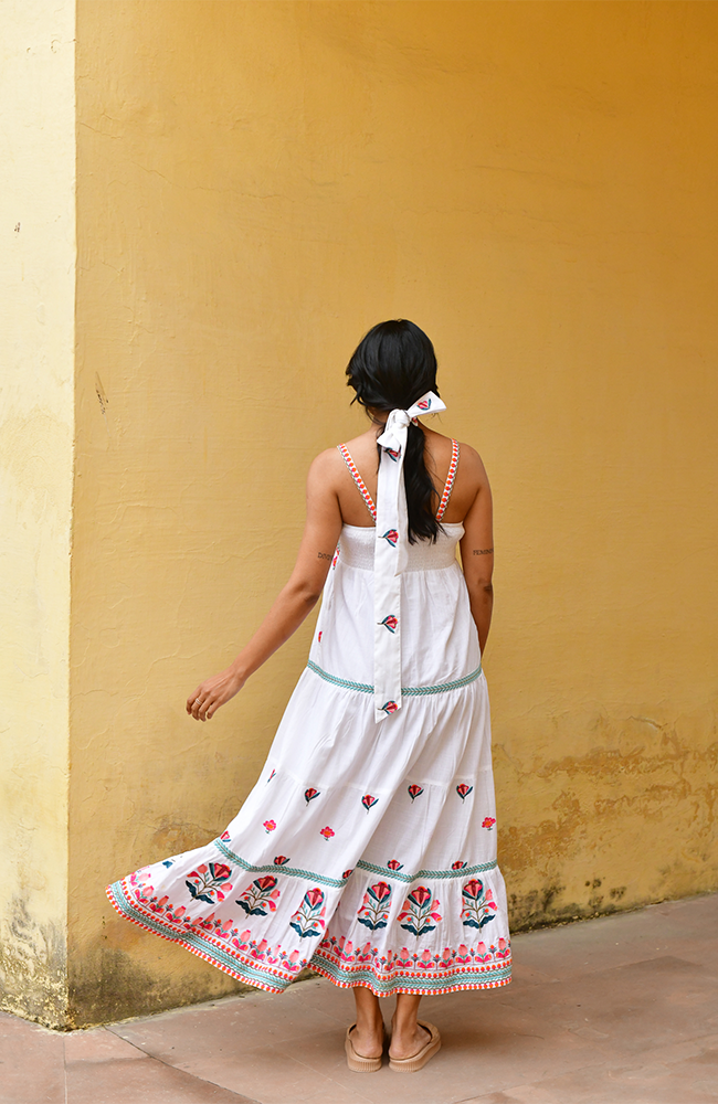Hummingbird Swing Maxi Dress - Multi