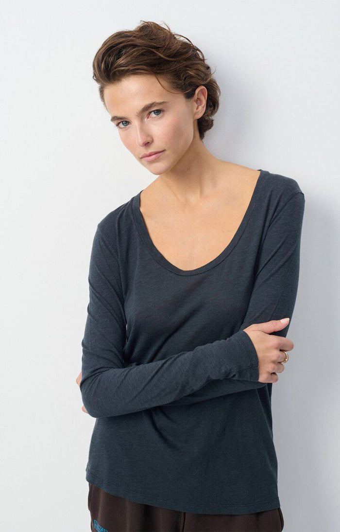 Jacksonville L/S V-Neck Tee - Navy