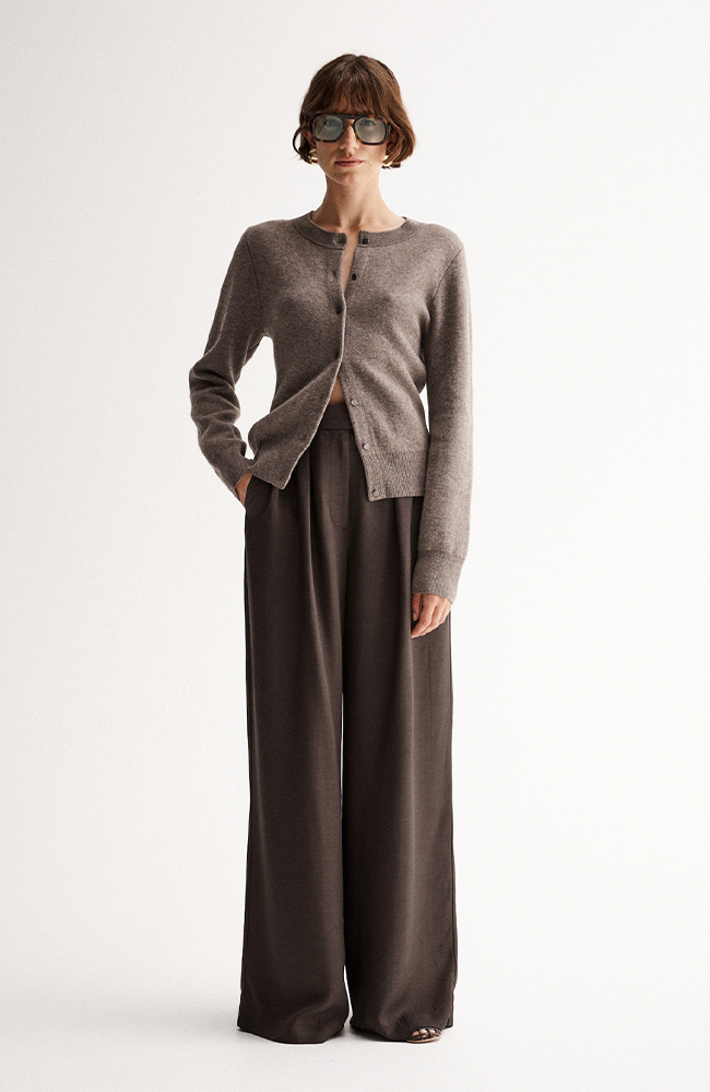 Saschia Knit Cardigan - Chocolate