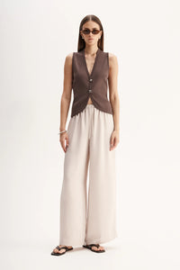 Lana Knit Vest - Chocolate