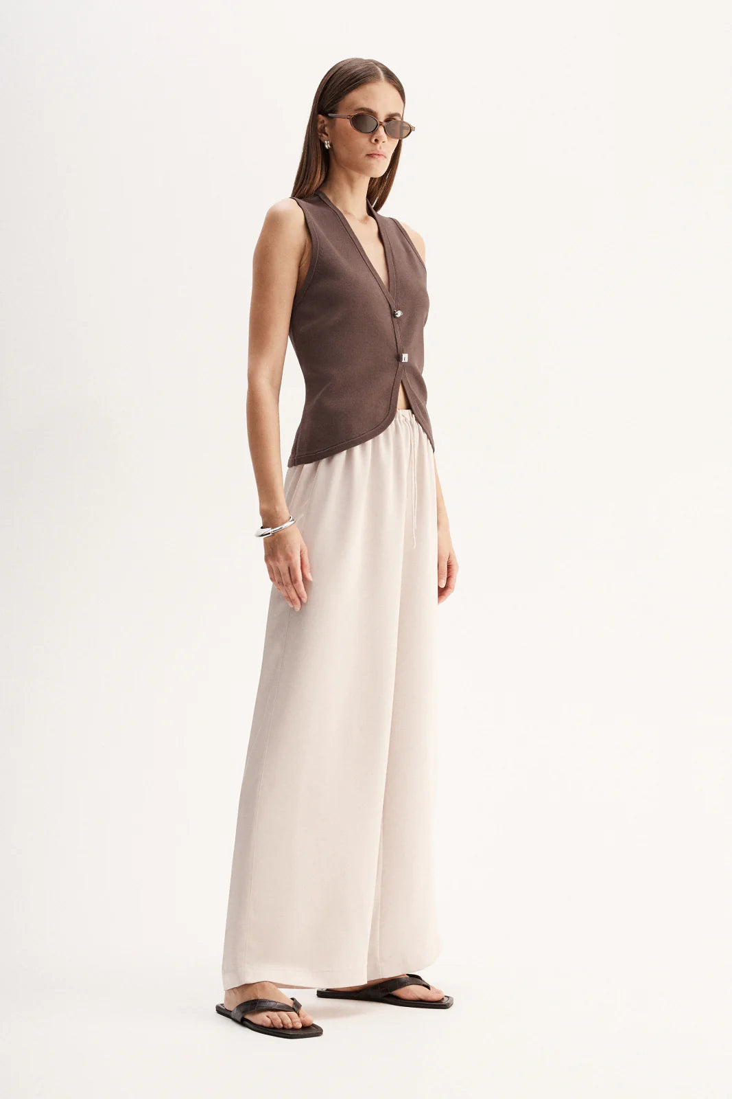 Lana Knit Vest - Chocolate