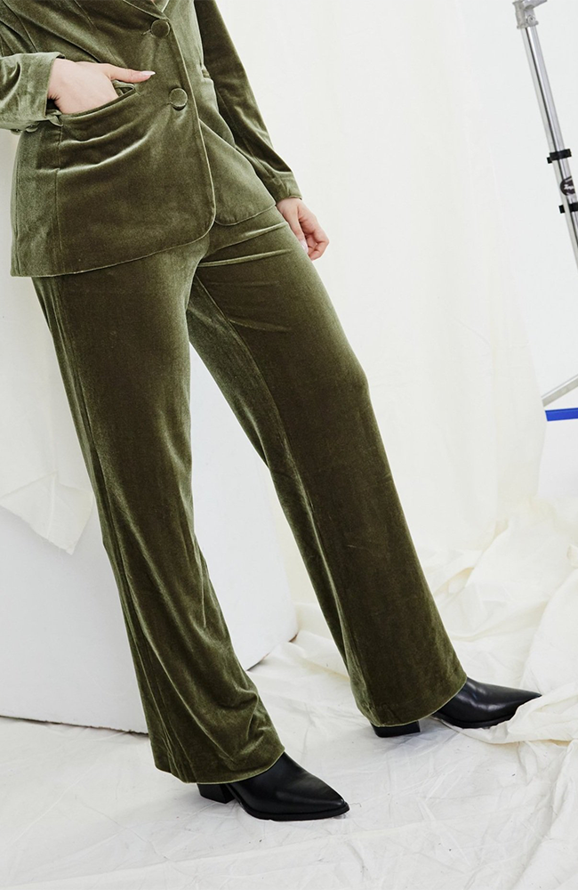Surry Velvet Pant - Oregano