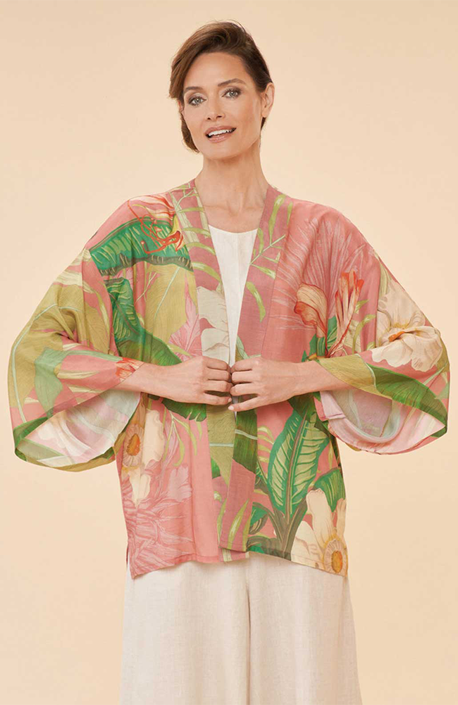 Kimono Jacket - Delicate Tropical, Candy