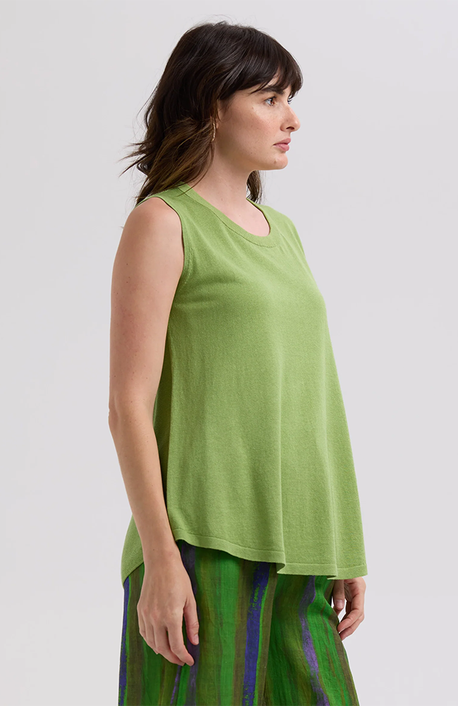 Linen A-Line Top - Leaf
