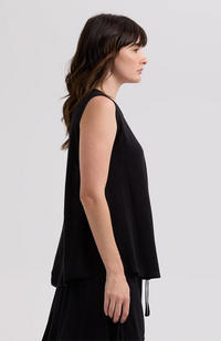 Linen A-Line Top - Black
