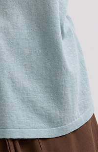 Linen A-Line Top - Cyan