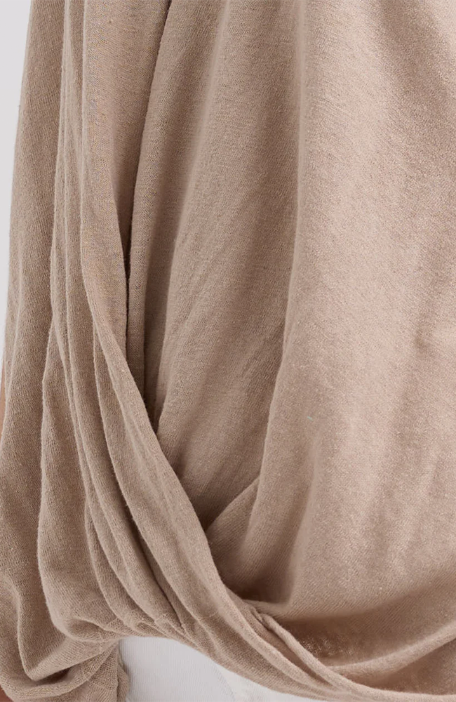 Linen Drape Top - Taupe