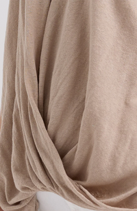 Linen Drape Top - Taupe