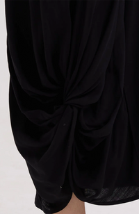 Drape Bottom Dress - Black