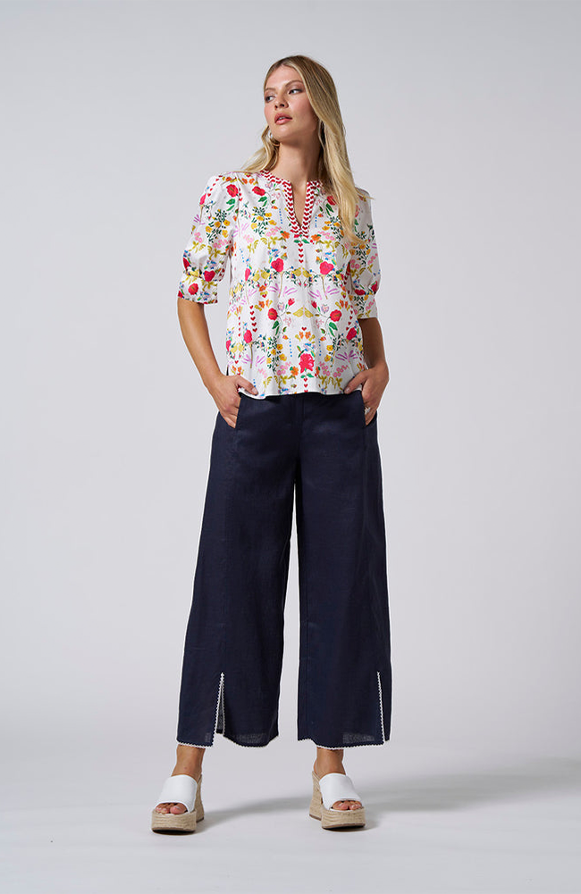 Viva Linen Pant - Indigo