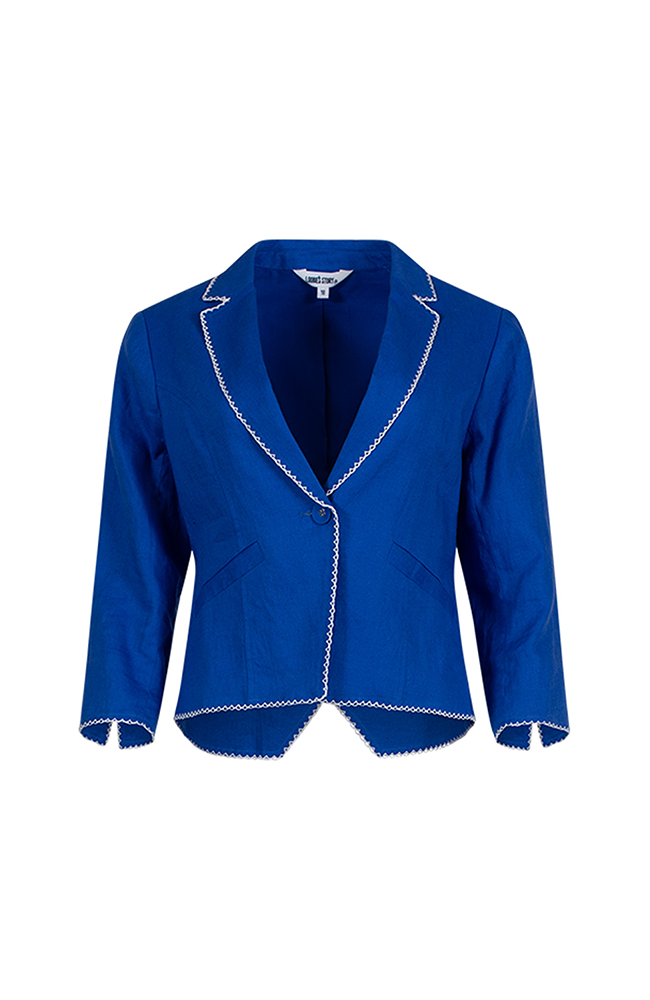 Viva Linen Jacket - Cobalt