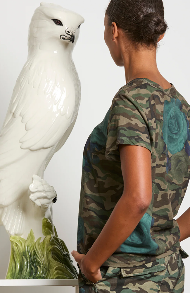 Lolly Tee - Camo/Rose