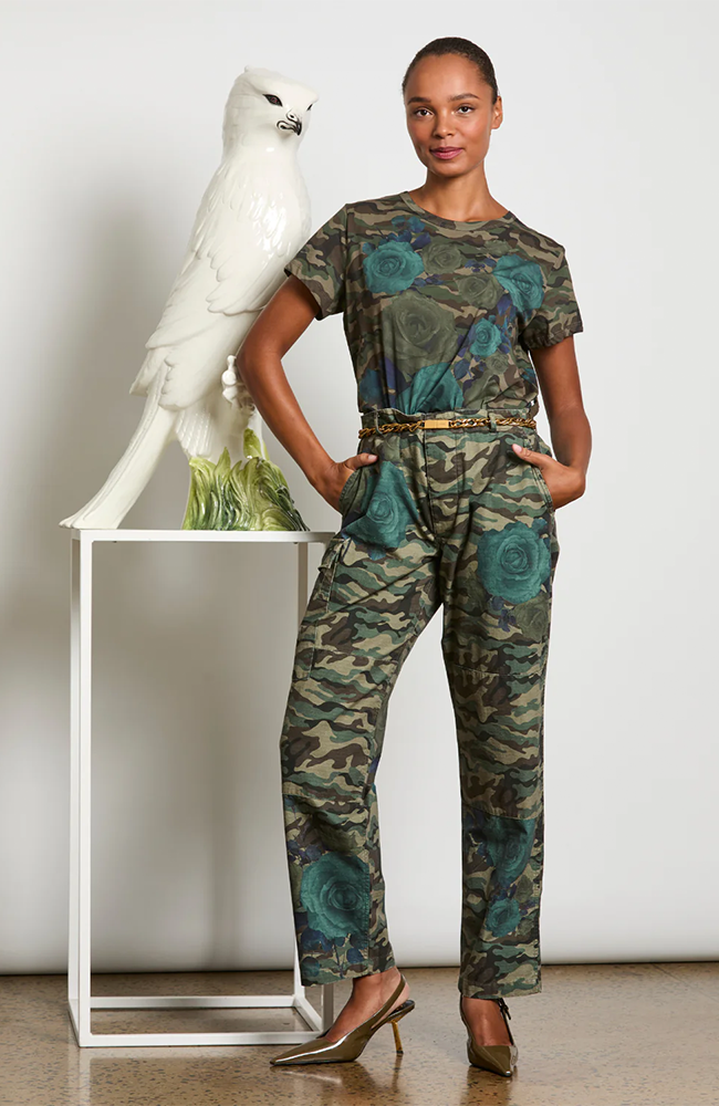 Lolly Tee - Camo/Rose