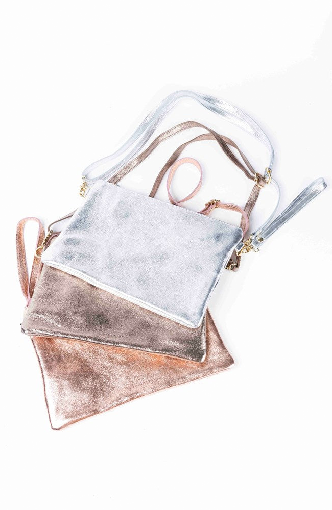 Crossbody/Clutch Bag  - Silver