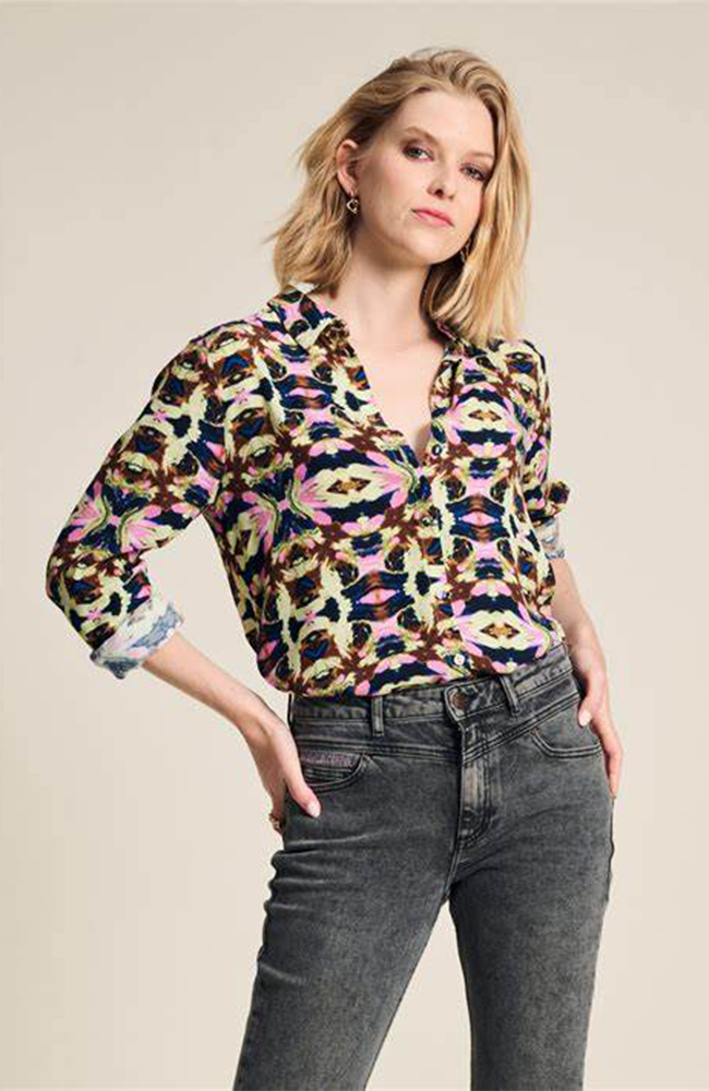 Mila Butterfly Blouse - Sky