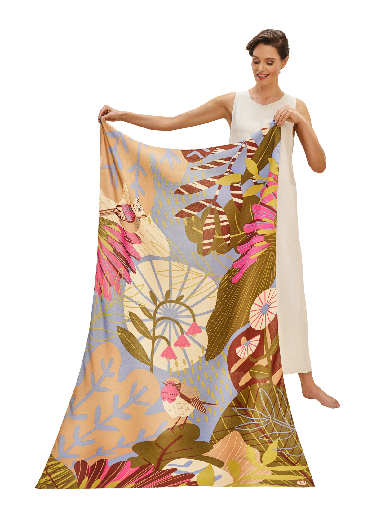 Print Scarf - Autumn Hedgegrow