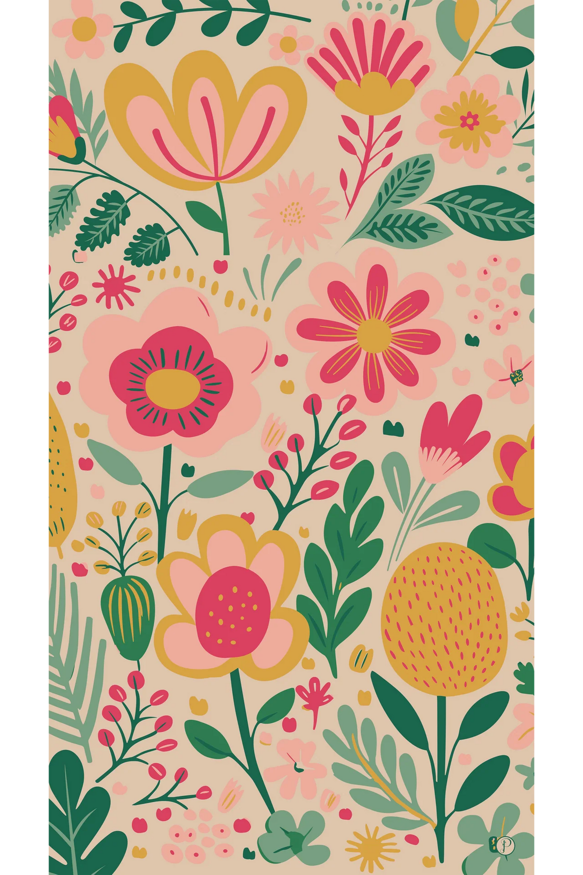 Print Scarf - Pop Flower Posie