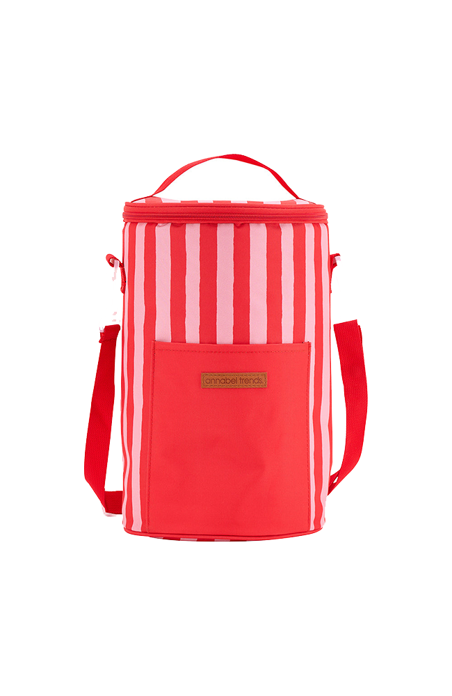 Picnic Cooler Bag Barrel - Red Stripe (Tall)